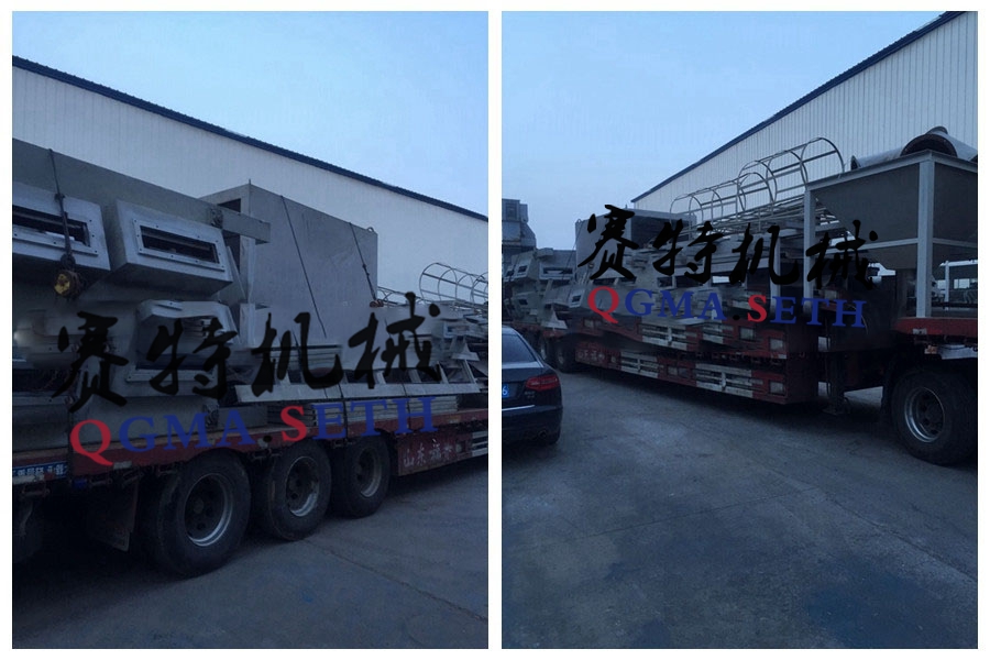 赛特机械大型钢结构抛丸清理机发往天津